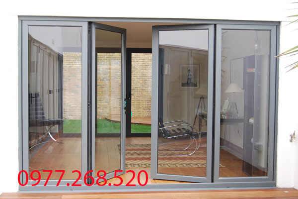 Cửa Nhôm Việt Pháp Mở Quay 4 Cánh